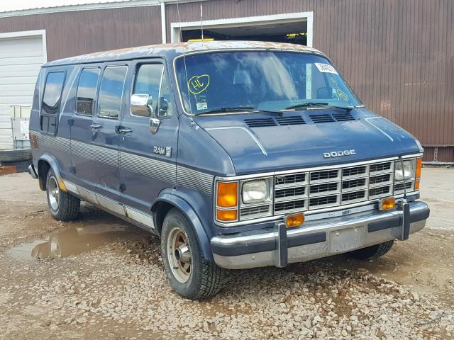 2B6HB23W0HK236977 - 1987 DODGE RAM VAN B2 BLUE photo 1