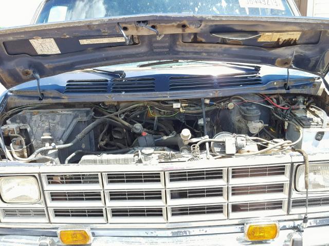 2B6HB23W0HK236977 - 1987 DODGE RAM VAN B2 BLUE photo 7