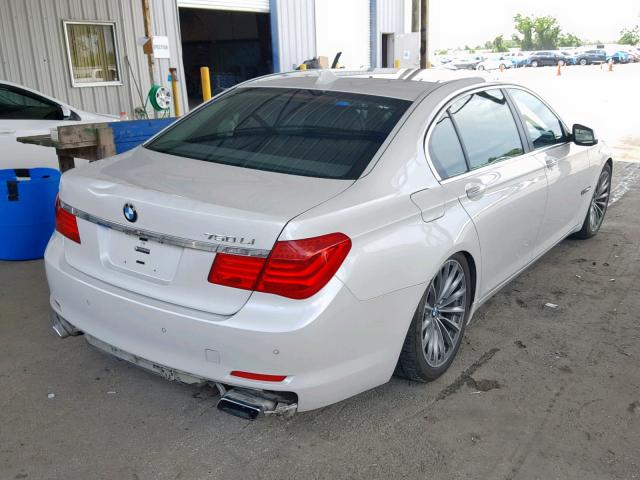 WBAKB8C58BCY65743 - 2011 BMW 750LI WHITE photo 4