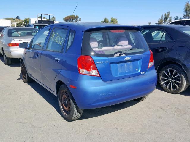 KL1TJ62614B274176 - 2004 CHEVROLET AVEO LS BLUE photo 3