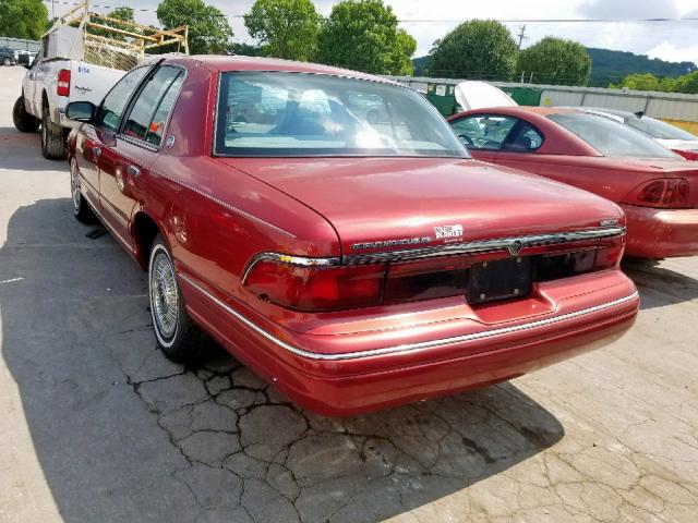 2MELM74W2TX682666 - 1996 MERCURY GRAND MARQ MAROON photo 3