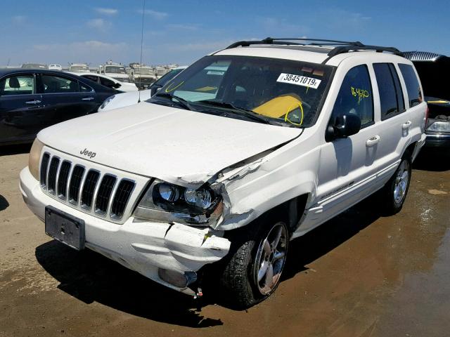 1J4GX58N61C737804 - 2001 JEEP GRAND CHER WHITE photo 2