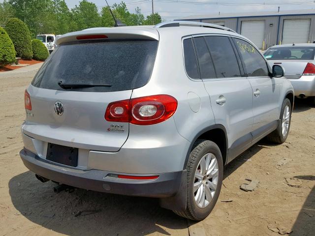 WVGBV75N19W513593 - 2009 VOLKSWAGEN TIGUAN SE SILVER photo 4