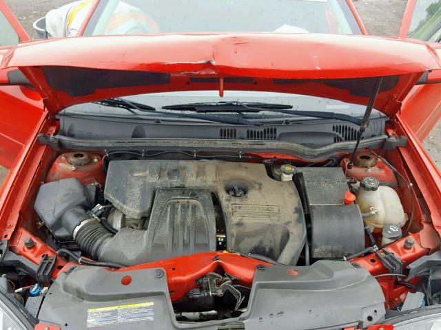 1G2AS18H097186520 - 2009 PONTIAC G5 RED photo 7