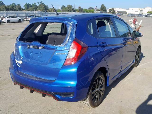 3HGGK5G63JM710204 - 2018 HONDA FIT SPORT ლურჯი ფოტო 4