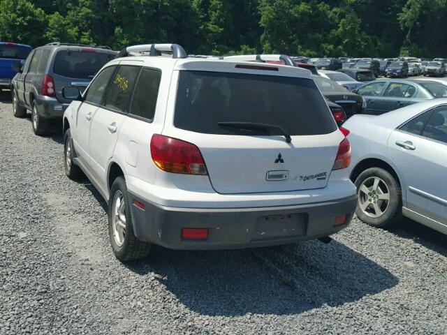 JA4LZ31G03U031238 - 2003 MITSUBISHI OUTLANDER WHITE photo 3