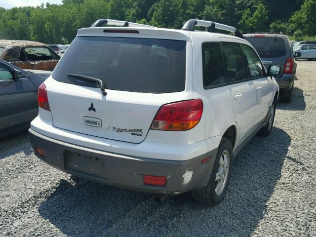 JA4LZ31G03U031238 - 2003 MITSUBISHI OUTLANDER WHITE photo 4