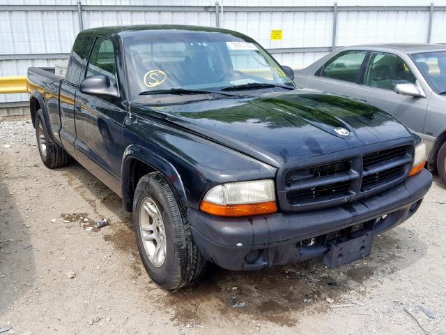 1D7HL12XX3S170164 - 2003 DODGE DAKOTA SXT BLACK photo 1