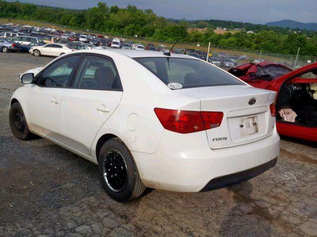 KNAFU4A26A5187297 - 2010 KIA FORTE EX WHITE photo 3