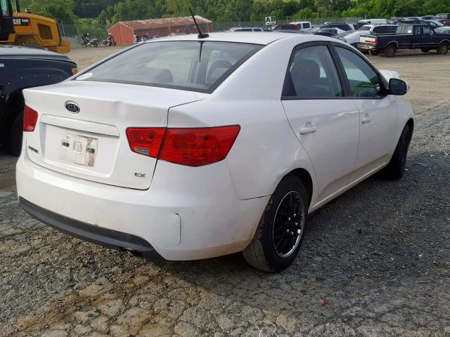 KNAFU4A26A5187297 - 2010 KIA FORTE EX WHITE photo 4