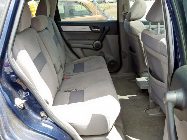 5J6RE4H59AL005756 - 2010 HONDA CR-V EX BLUE photo 6