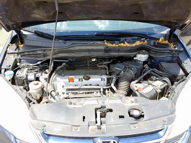 5J6RE4H59AL005756 - 2010 HONDA CR-V EX BLUE photo 7