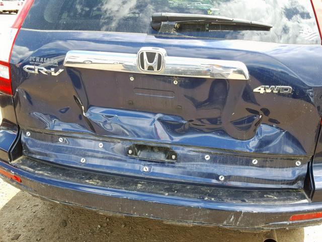 5J6RE4H59AL005756 - 2010 HONDA CR-V EX BLUE photo 9
