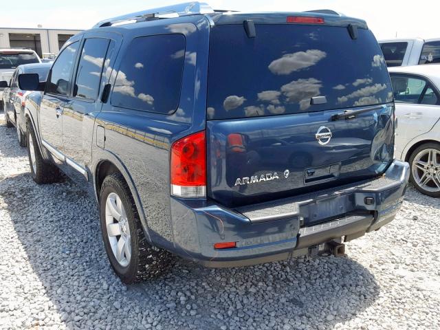 5N1BA0ND5EN600147 - 2014 NISSAN ARMADA SV BLUE photo 3