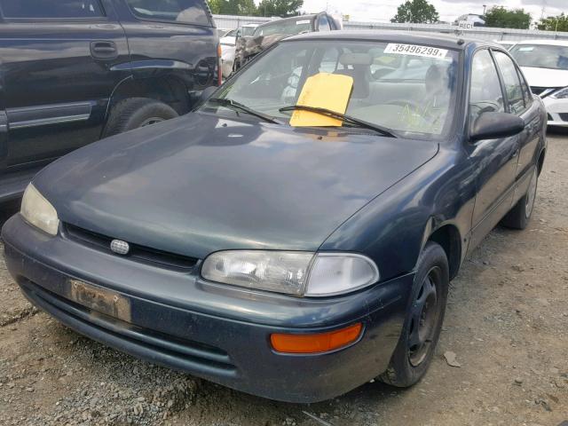 1Y1SK5269VZ456580 - 1997 GEO PRIZM BASE მწვანე ფოტო 2