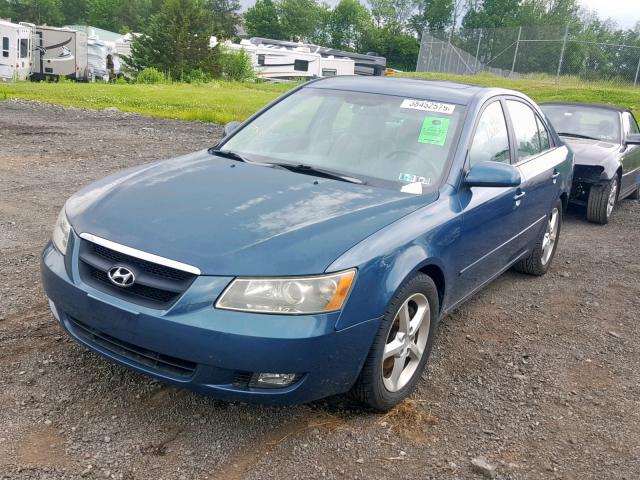 5NPEU46F67H280033 - 2007 HYUNDAI SONATA SE/ BLUE photo 2