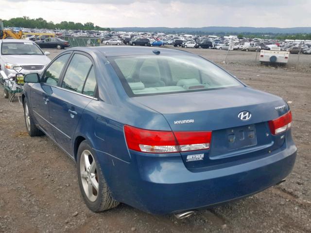 5NPEU46F67H280033 - 2007 HYUNDAI SONATA SE/ BLUE photo 3