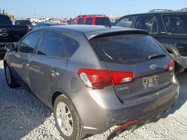 KNAFU5A21B5401345 - 2011 KIA FORTE EX GRAY photo 3