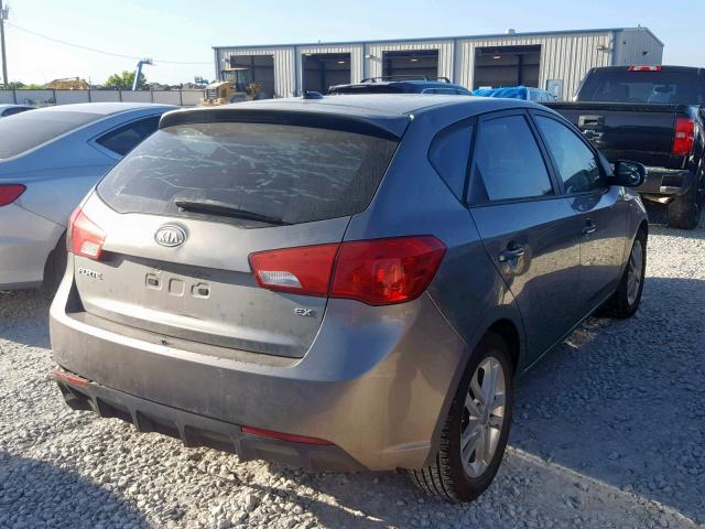 KNAFU5A21B5401345 - 2011 KIA FORTE EX GRAY photo 4