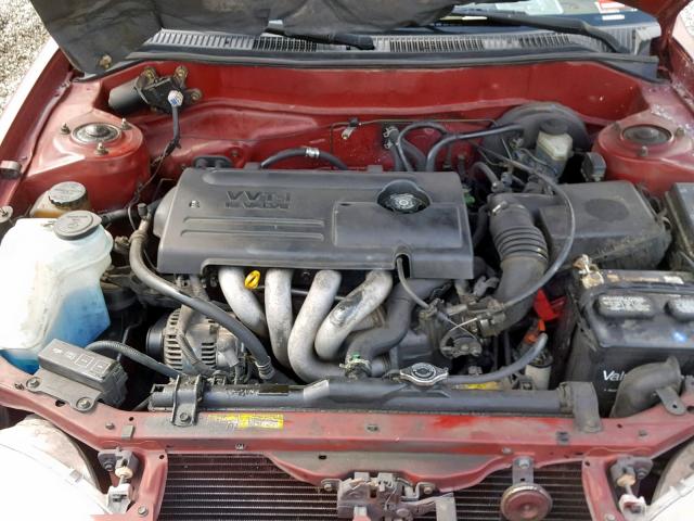 2T1BR12EXYC325348 - 2000 TOYOTA COROLLA VE RED photo 7