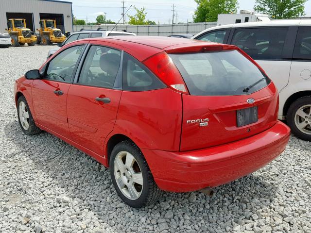 1FAHP37N97W332887 - 2007 FORD FOCUS ZX5 RED photo 3