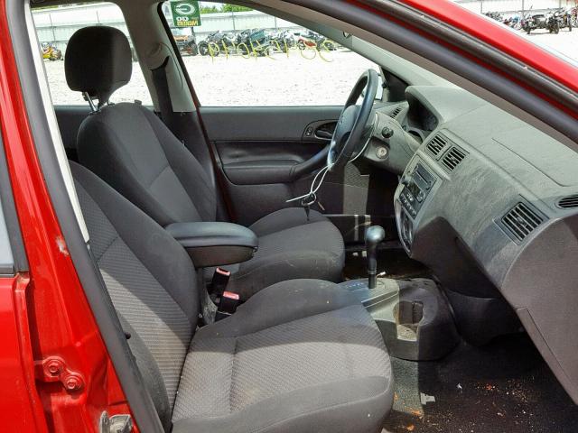 1FAHP37N97W332887 - 2007 FORD FOCUS ZX5 RED photo 5