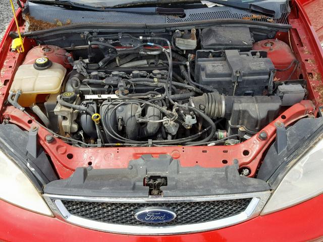 1FAHP37N97W332887 - 2007 FORD FOCUS ZX5 RED photo 7