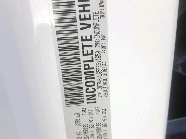 3C7WRVLG5FE511650 - 2015 RAM PROMASTER 白色 照片 10