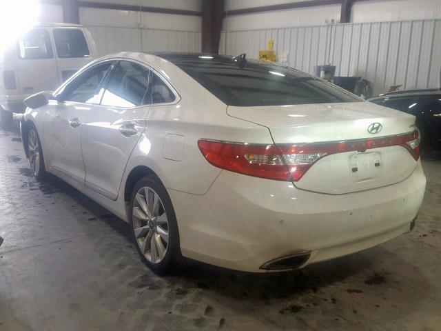 KMHFH4JGXEA361402 - 2014 HYUNDAI AZERA GLS WHITE photo 3