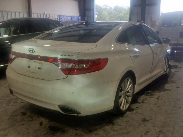 KMHFH4JGXEA361402 - 2014 HYUNDAI AZERA GLS WHITE photo 4