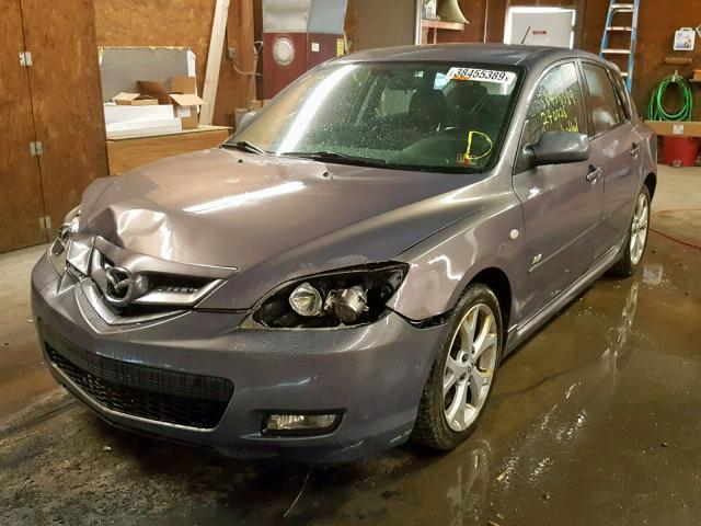 JM1BK344981138739 - 2008 MAZDA 3 HATCHBAC GRAY photo 2