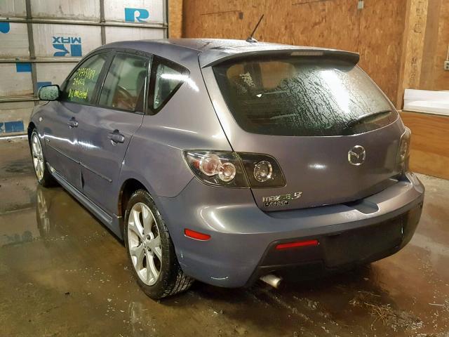 JM1BK344981138739 - 2008 MAZDA 3 HATCHBAC GRAY photo 3