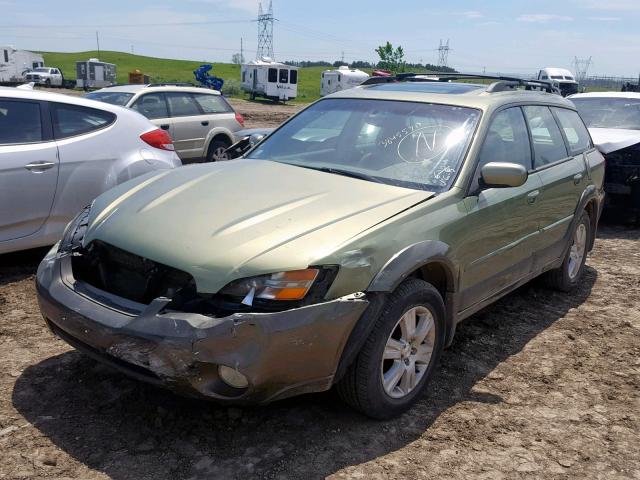 4S4BP62C457358713 - 2005 SUBARU LEGACY OUT GREEN photo 2