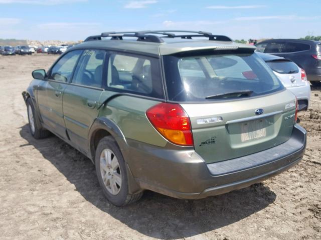 4S4BP62C457358713 - 2005 SUBARU LEGACY OUT GREEN photo 3