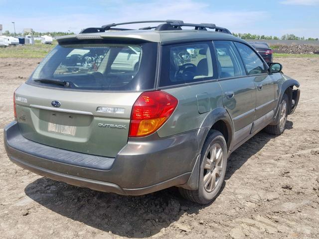 4S4BP62C457358713 - 2005 SUBARU LEGACY OUT GREEN photo 4