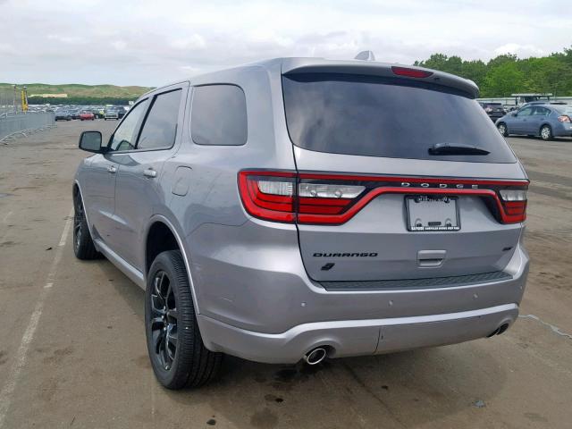 1C4RDJDG3KC634056 - 2019 DODGE DURANGO GT SILVER photo 3