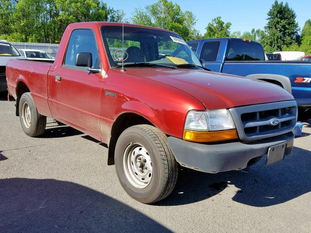 1FTYR10V6YPC18537 - 2000 FORD RANGER RED photo 1