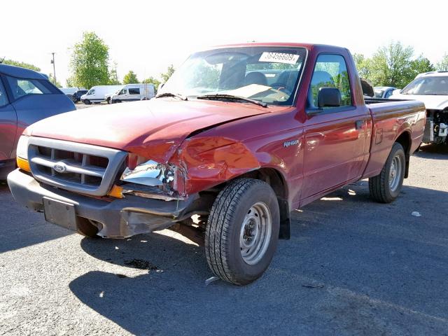 1FTYR10V6YPC18537 - 2000 FORD RANGER RED photo 2