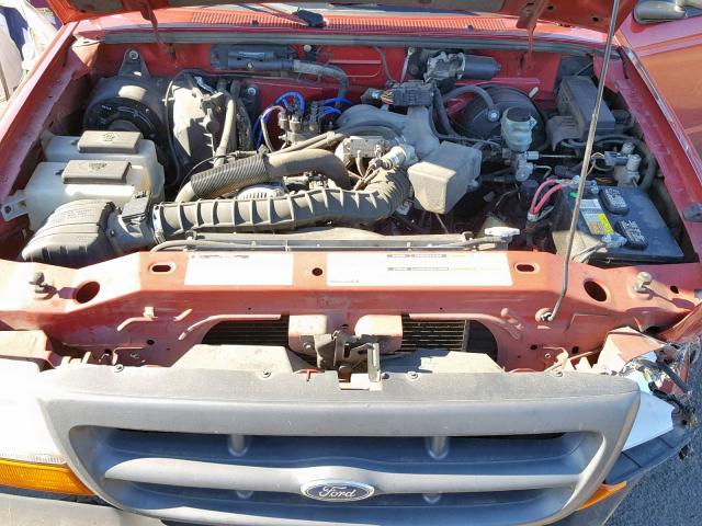 1FTYR10V6YPC18537 - 2000 FORD RANGER RED photo 7