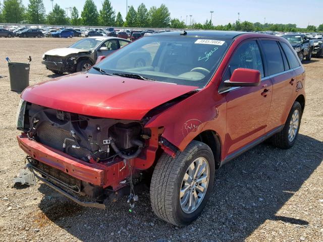 2FMDK49C39BA56764 - 2009 FORD EDGE LIMIT RED photo 2