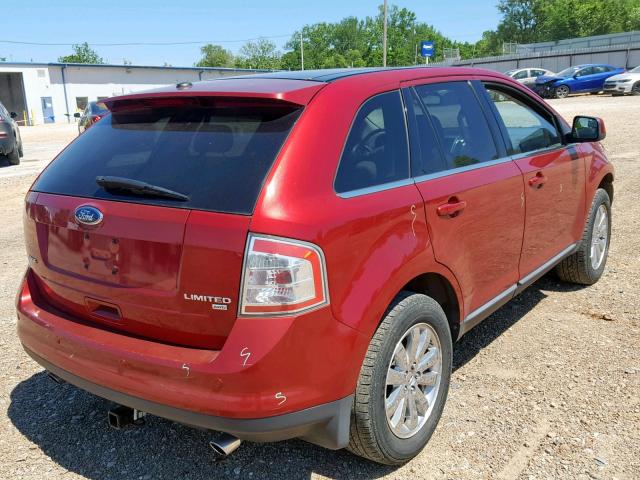 2FMDK49C39BA56764 - 2009 FORD EDGE LIMIT RED photo 4