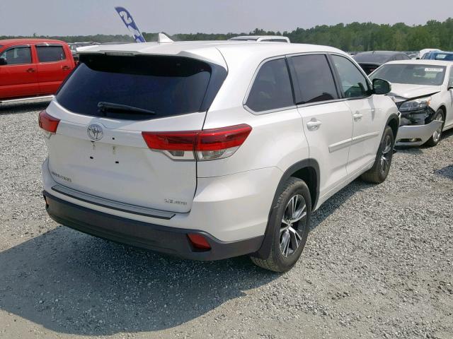 5TDBZRFH7HS423571 - 2017 TOYOTA HIGHLANDER WHITE photo 4