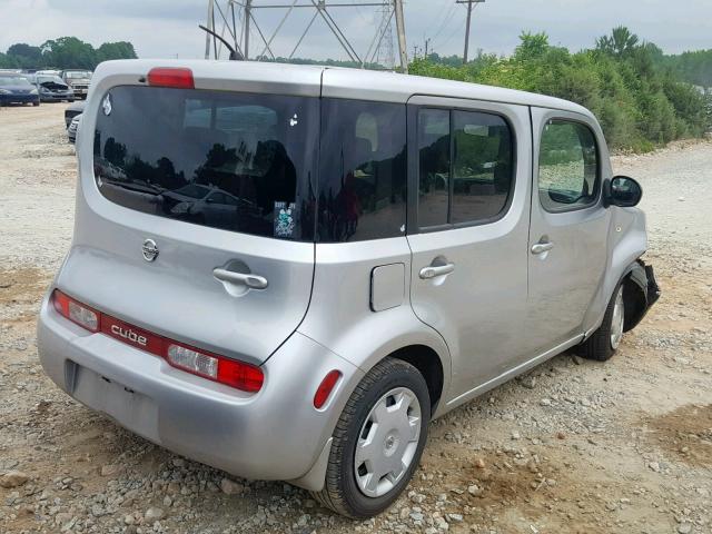 JN8AZ2KR1AT169479 - 2010 NISSAN CUBE BASE SILVER photo 4