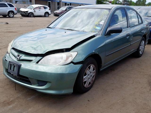 1HGES16364L003658 - 2004 HONDA CIVIC DX V GREEN photo 2