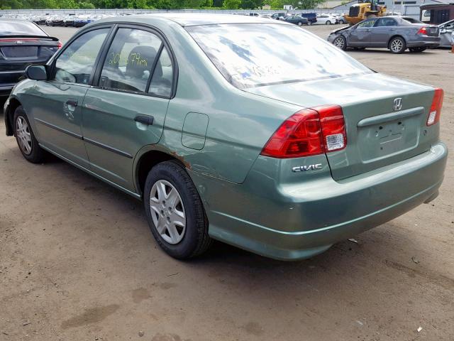 1HGES16364L003658 - 2004 HONDA CIVIC DX V GREEN photo 3