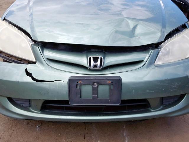 1HGES16364L003658 - 2004 HONDA CIVIC DX V GREEN photo 9