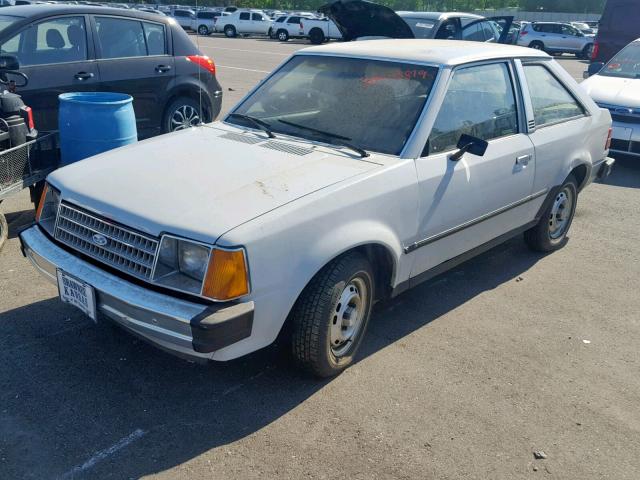 2FABP0443EB310530 - 1984 FORD ESCORT BAS WHITE photo 2