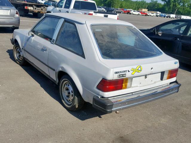 2FABP0443EB310530 - 1984 FORD ESCORT BAS WHITE photo 3