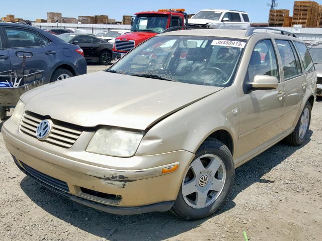 WVWSB61J22W058172 - 2002 VOLKSWAGEN JETTA GLS GOLD photo 2