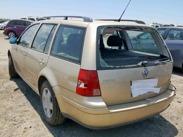 WVWSB61J22W058172 - 2002 VOLKSWAGEN JETTA GLS GOLD photo 3